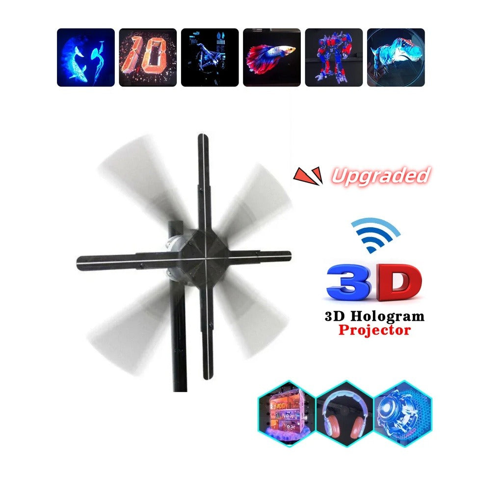 Upgraded 3D Holographic Advertising Fan Screen