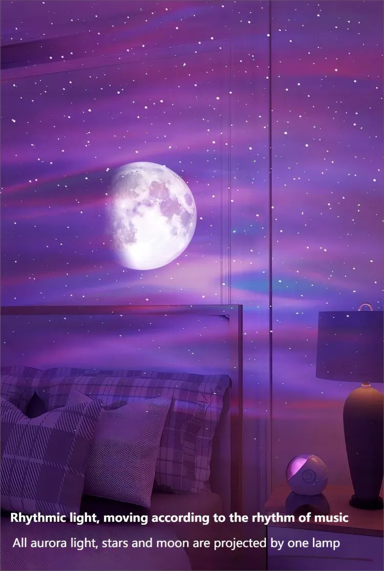 Aurora Galaxy Projector – Star Light with Bluetooth Speaker & Remote