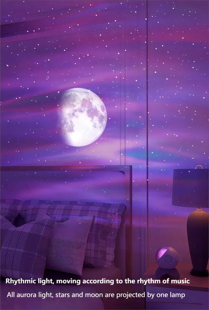 Aurora Galaxy Projector – Star Light with Bluetooth Speaker & Remote
